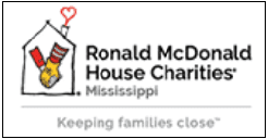 A logo for ronald mcdonald house charities of mississippi.